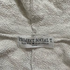 Project Social Oversized Hooded Cardigan- longer in the back
